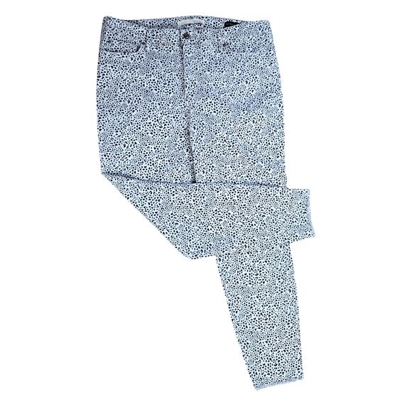 Ella Moss Gray Black Animal Print Pebbles High Rise Skinny Ankle Jeans Size 32 - Picture 1 of 10